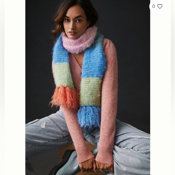 Maeve Accessories - Maeve Striped Scarf